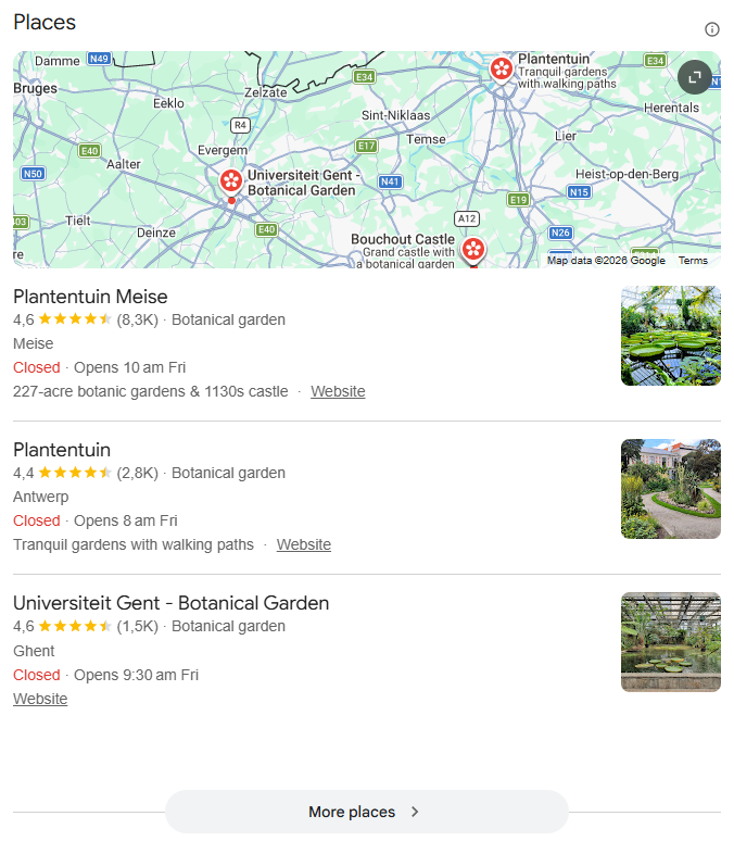 lokale seo retailers local pack google zoekresultaten